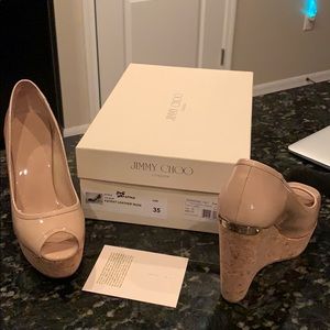 Jimmy Choo Papina nude leather size 35